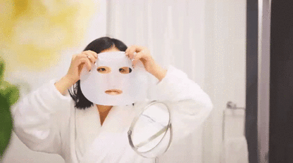 Máscara facial con ácido hialurónico