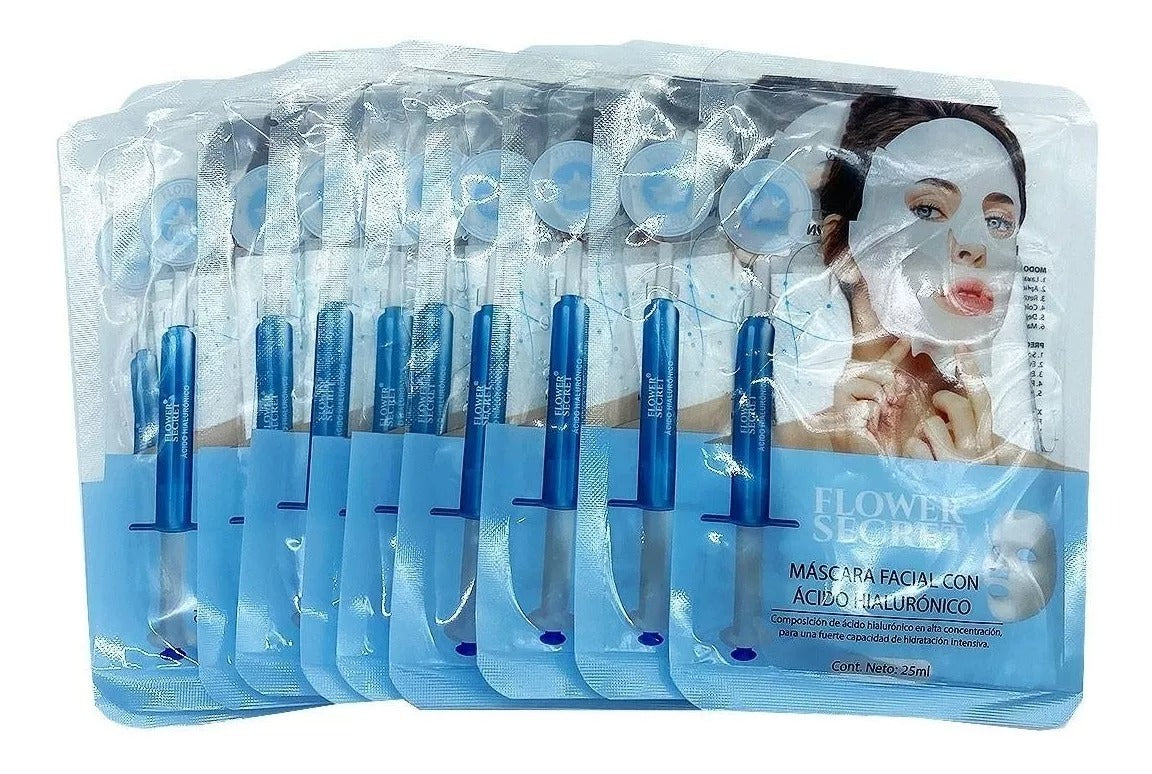 Máscara facial con ácido hialurónico