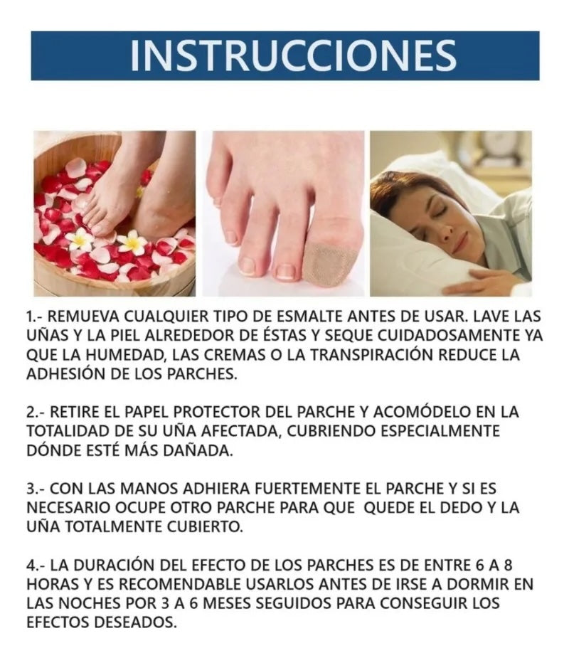 Parche anti hongos para uñas