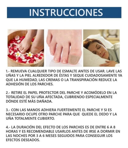 Parche anti hongos para uñas